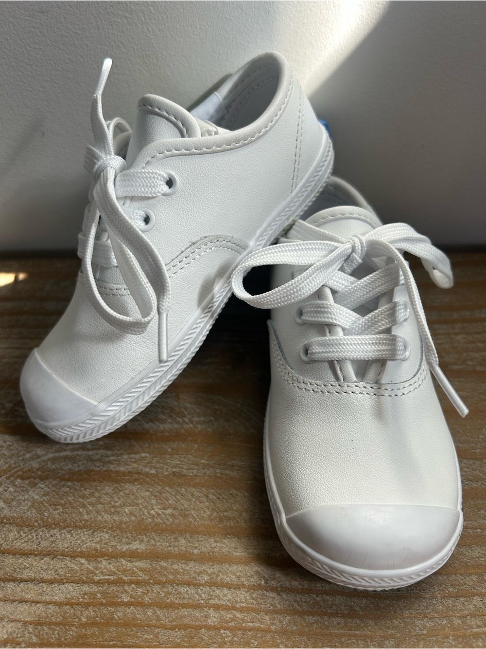 Keds White Kids Lace-Up leather Sneakers